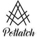 A black upward arrow symbol on a white background.