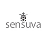 Sensuva logo with a crown and elegant typography.