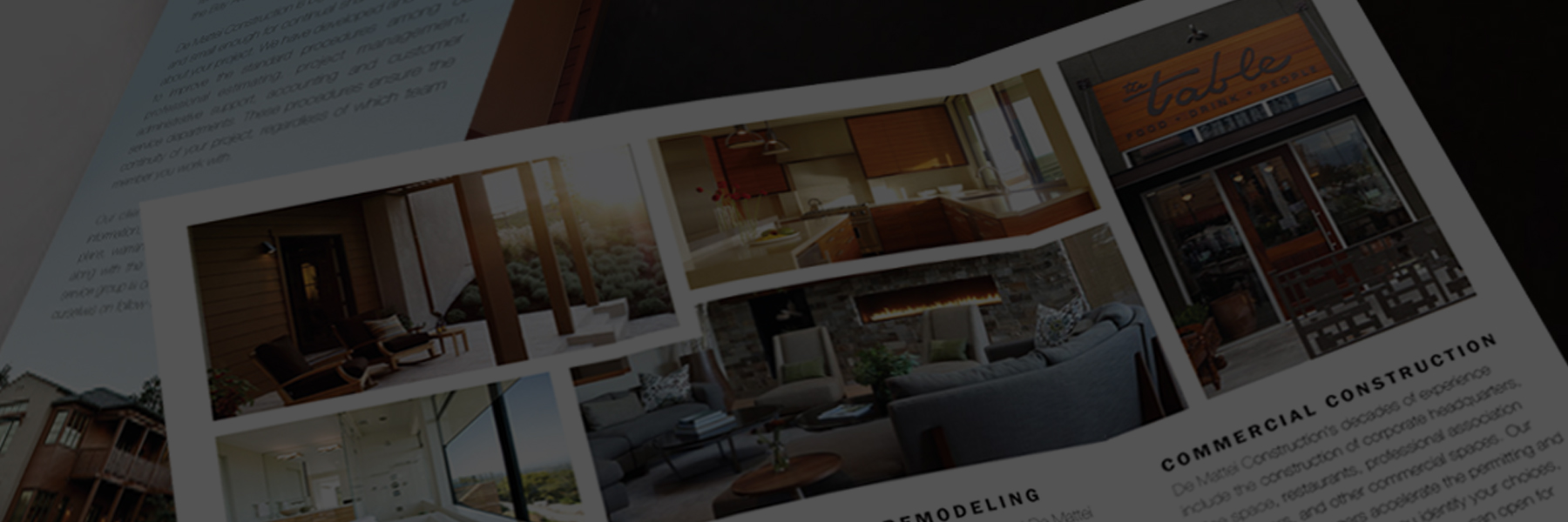 An open catalog showing modern interior design and remodeling ideas.