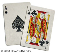 Ace of spades and jack of clubs.