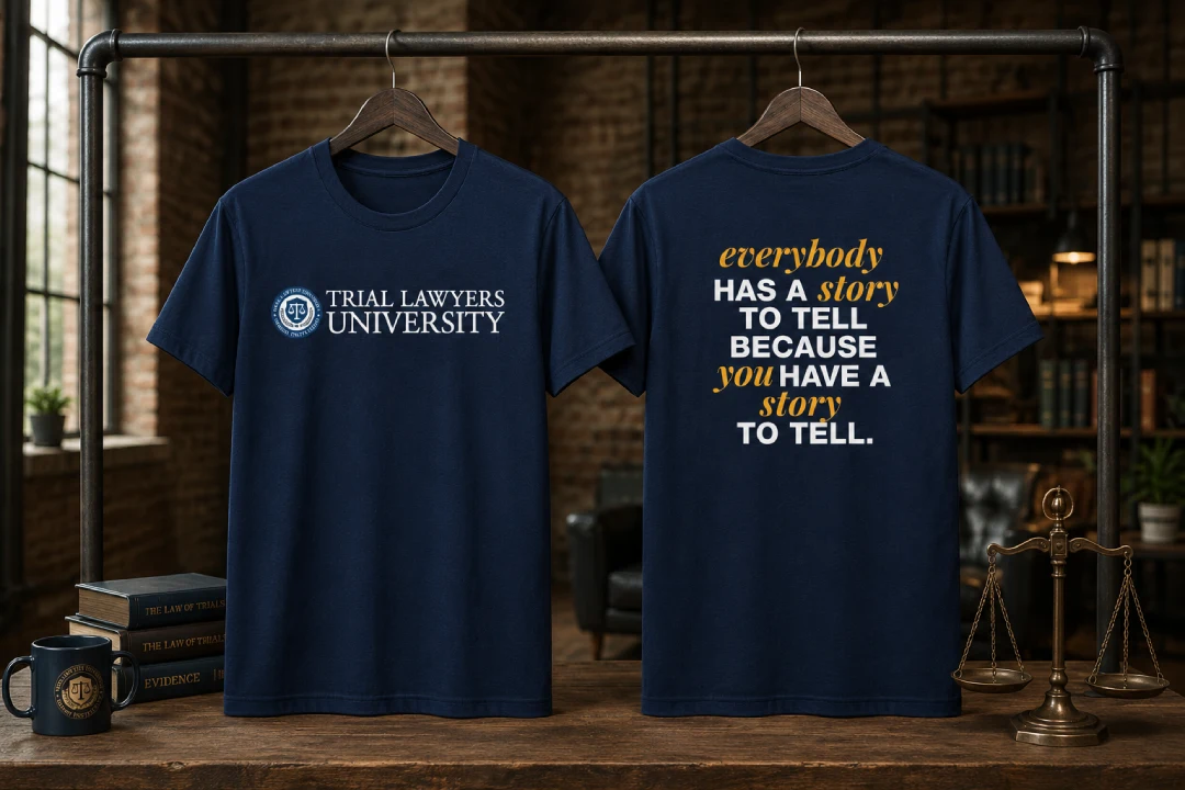 Trial Lawyers University shirts